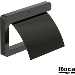 Χαρτοθήκη με Καλυμμα Tempo Titanium Black A817033CN0 Roca