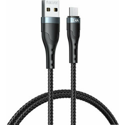 Remax RC-C006 Braided USB 2.0 to micro USB Cable Μαύρο 1m