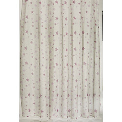 WhiteEgg K072-7 Παιδική Κουρτίνα με Τρέσα 270x280cm White/Purple