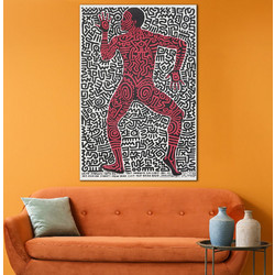 Πίνακας σε Καμβά - Keith Haring - Into 84, exhibition poster, 1983 - 30 x 45 εκ