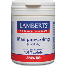 Lamberts Manganese 4mg 100 Ταμπλέτες