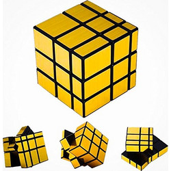 Cube Magic Puzzle Plastic ABS 60mm x 60mm Mirror Gold (oem)