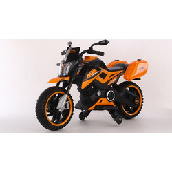 Zita Toys Ηλεκτροκίνητο Παιδικό Μηχανάκι 12V Πορτοκαλί