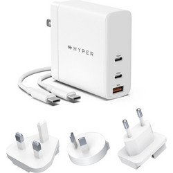 Hyper HyperJuice HJGW Φορτιστής Χωρίς Καλώδιο με Θύρα USB-A & 2 Θύρες USB-C 140W Power Delivery & Quick Charge 3.0 White