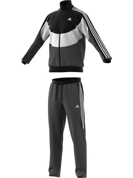 Adidas Sportswear Colorblock Ανδρικό Σετ Φόρμας με Λάστιχο Ανθρακί IC6754