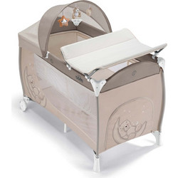 Cam Daily Plus Orso Luna Παρκοκρέβατο 2 Επίπεδων με Στρώμα Δίχτυ & Αλλαξιέρα Μπεζ
