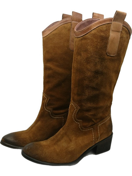 Γυναικείες μπότες EXE. Western Style γνήσιο δέρμα Tomaia 20800 Ταμπά Καστόρι V213D8002534