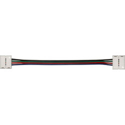 Συνδετήρας διπλός 4 καλωδίων για ταινία LED 10mm RGB εναλλαγής χρωμάτων - CON-00415