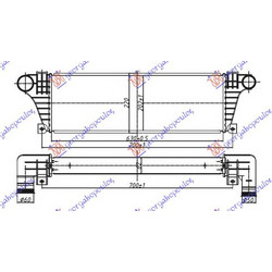 Ψυγειο INTERC. 2,5-2,8 T.D (630x217x63) Iveco Daily 90-00 - 040406200