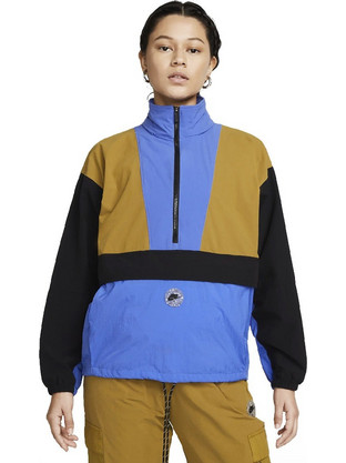Nike Sportswear Revolution Sports Utility 1/2-Zip Αθλητικό Γυναικείο Μπουφάν Χειμωνιάτικο Κοντό Μπλε FB2187-432