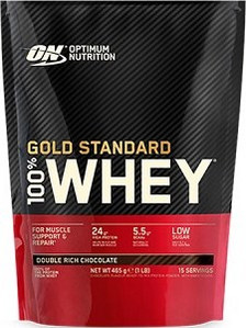 Optimum Nutrition Gold Standard 100% Whey Double Rich Chocolate Πρωτεΐνη Ορού Γάλακτος Γράμμωσης 450gr