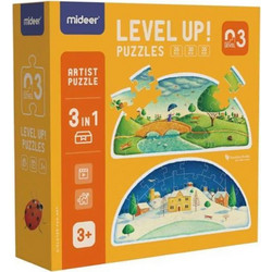 Παιδικό Puzzle Mideer Level Up 3 Artist series 25 + 30 + 35 Κομμάτια