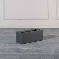 Spacegreen Γλάστρα Πήλινη Ορθογώνια Solid Μαύρη M 60x30x30 εκ