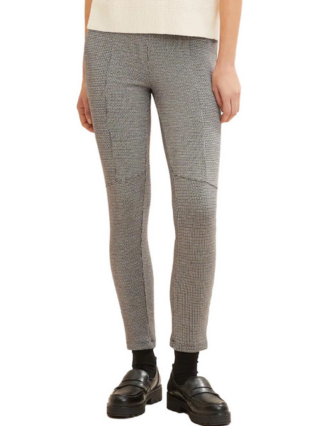 Tom Tailor TREGGING Γυναικείο Κολάν Μακρύ Μαύρο Λευκό 1034192-30721