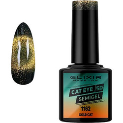 Elixir 5D Effect Semigel 1162 Gold Cat Eye Ημιμόνιμο Βερνίκι Νυχιών 8ml