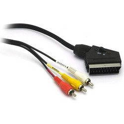G&BL Cable SCART/RCA vid+2xRCA aud L2m - Μαύρο
