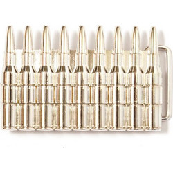 Αγκράφα Ζώνης 9 Κάλυκες Σφαίρας | 9 Bullets Buckle Ασημί