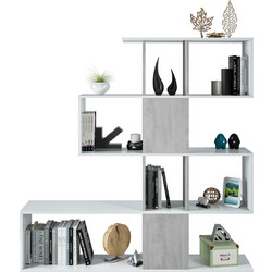 ΒΙΒΛΙΟΘΗΚΗ CEMENT - ΛΕΥΚΗ Πλάτος:145cm x Βάθος:28cm x Ύψος:145cm