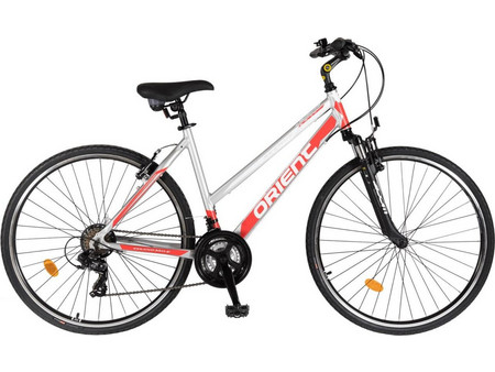 Orient Bikes Avenue Lady 2021 Γυναικείο Ποδήλατο Trekking 28" Αλουμινίου με 21 Ταχύτητες Λευκό
