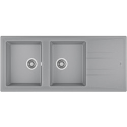 Teka Stone 80 B-TG 2C 1E Ένθετος Νεροχύτης Γρανίτη Αντιστρεφόμενος Metallic Grey 116x51cm