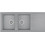 Teka Stone 80 B-TG 2C 1E Ένθετος Νεροχύτης Γρανίτη Αντιστρεφόμενος Metallic Grey 116x51cm