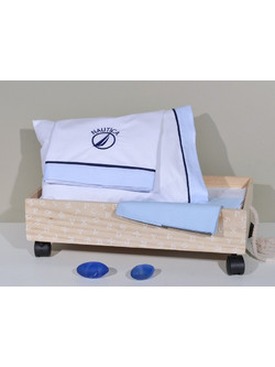 Nautica Des 931 Σετ Κούνιας White/Blue 4τμχ
