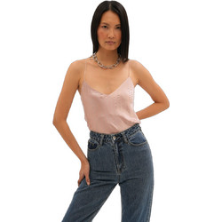 Top με Strass Studio 83 Μπεζ