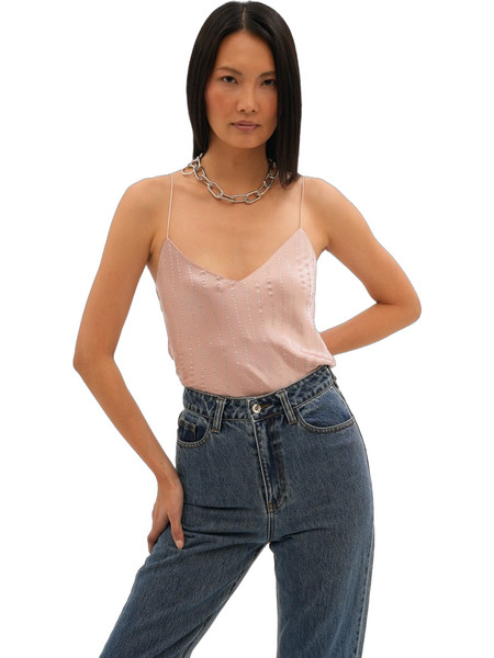 Top με Strass Studio 83 Μπεζ