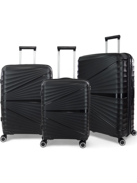 Playbags Collection PP8004 Σετ Βαλίτσες 3τμχ Μαύρες