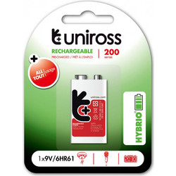 Uniross Hybrio Rechargeable 9V 200mAh 1τμχ