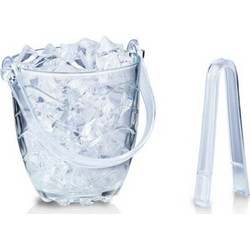 Alpina Σετ Παγοδοχείο με λαβίδα πλαστικό 800 ml, 12x12x13 cm, 24360 Με γραμμές Γραμμές Με Γραμμές - Alpina Switzerland