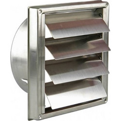 Περσίδα βαρύτητας INOX 155 x 155 με λαιμό Φ100