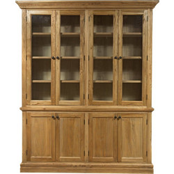Artekko Βιτρίνα με ντουλάπι από ξύλο μασίφ (180x45x220)cm 617-0252