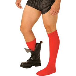 Mister B Red Boot Ανδρικές Κάλτσες Κόκκινες