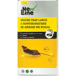 New Line Ποντικοπαγίδα Κόλλας Large σε Δισκάκι