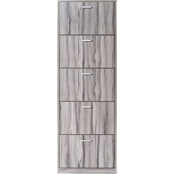 ArteLibre Gyda Παπουτσοθήκη Ξύλινη Γκρι Μ60xΠ20xΥ182.5cm 14370187