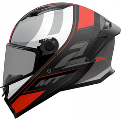 MT Stinger Poun Grey / Red Matt Κράνος Μηχανής Full Face 1450gr