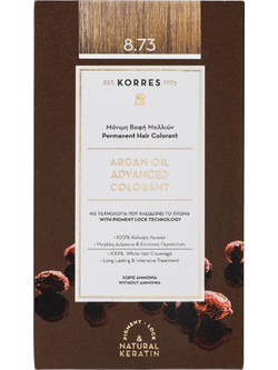 Korres Argan Oil Ageless Colorant 8.73 Χρυσή Καραμέλα Μόνιμη Βαφή Μαλλιών Χωρίς Αμμωνία 50ml