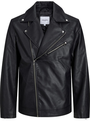 Jack & Jones Ανδρικό Μπουφάν Δερματίνη Μαύρο 12236164