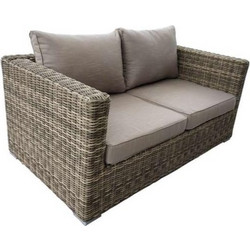 Bliumi Chloe Διθέσιος Καναπές Εξωτερικού Χώρου Rattan Μπεζ 146x85x67cm 5243 G