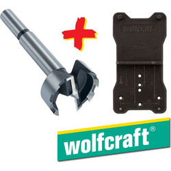 Wolfcraft 8728000 Σετ Τρυπάνι Μεντεσέδων 35mm με οδηγό