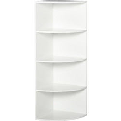 HOMCOM Γωνιακή Βιβλιοθήκη 39,5x39,5x120cm 836-090WT