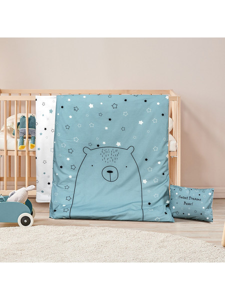Beauty Home Art 5185 Σετ Βρεφικά Σεντόνια Κούνιας Βαμβακερά 120x160 Ciel