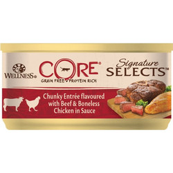 Wellness Core Adult Grain Free Signature Selects with Beef & Chicken in Gravy 79gr