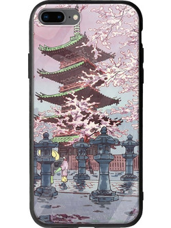 Θήκη Ukiyo-e - Cherry Blossom iPhone 7 Plus Groove TPU (Tempered Glass και TPU)
