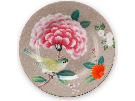 Pip Studio Πιάτο Γλυκού Πορσελάνης Blushing Birds Khaki 12cm 51001209