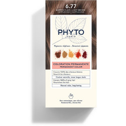 Phyto PhytoColor 6.77 Μαρόν Ανοιχτό Καπουτσίνο Φυτική Μόνιμη Βαφή Μαλλιών Χωρίς Αμμωνία 50ml