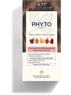 Phyto PhytoColor 6.77 Μαρόν Ανοιχτό Καπουτσίνο Φυτική Μόνιμη Βαφή Μαλλιών Χωρίς Αμμωνία 50ml