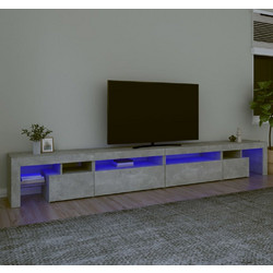 vidaXL Έπιπλο Τηλεόρασης Ξύλινο Γκρι με Φωτισμό Led Μ290xΠ36.5xΥ40cm 3152805