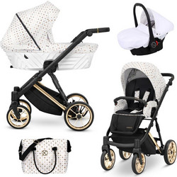 Kunert Ivento Καρότσι Μωρού 3 σε 1 White StyleGold Frame